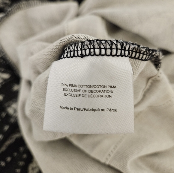 Tory Burch Bologan Knit Aztec Drawstring Dress in Charcoal and White Sz XL - Picture 6 of 10